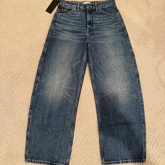 New Nili Lotan Otis Barrel Jeans Size 26 - Simon Wash - Picture 2 of 4
